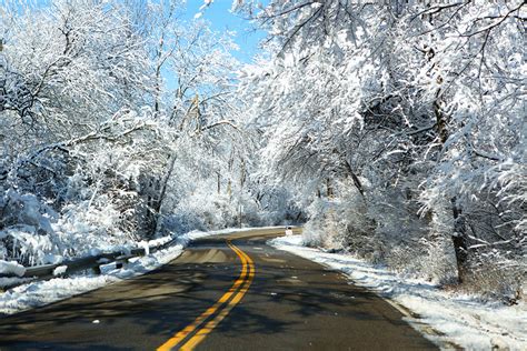 Beautiful Snowfall Cleared Roads Chris Glass