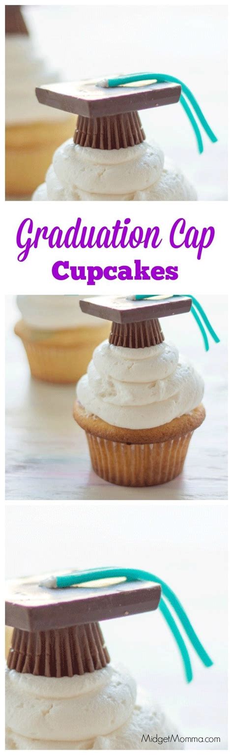 Easy Graduation Cap Cupcakes • Midgetmomma