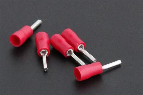 Ptv Free Sample Red Insulated Pin Terminal Naked Needle Insulated Cable Lug Connectors