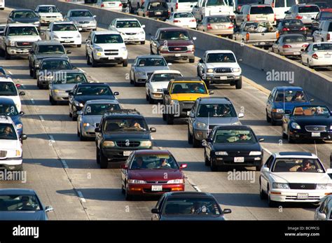 Heavy Traffic On Freeway Stock Photo Alamy