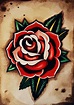 15+ Old School Flower Tattoo Designs