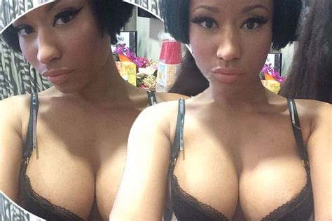 Nicki Minaj Flashes Boobs And New Bob But Mainly Boobs In Very