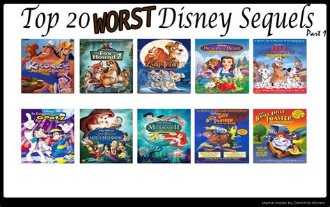 My Top 10 Worst Disney Sequels By Bluesplendont On Deviantart Vrogue
