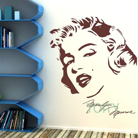 Marilyn Monroe Vinyl Wall Decal Sticker Retro Art Decor Bedroom Design