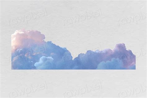 Pastel Blue Cloud Border Sky Premium Vector Rawpixel