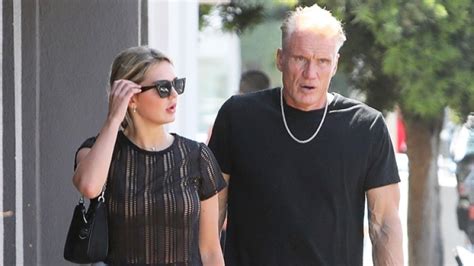 Dolph Lundgren And Fiance Emma Krokdal Hold Hands In La In New Pics