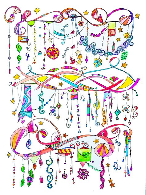 Zentangle Dangles Doodle Drawings Doodle Patterns Whimsical Art