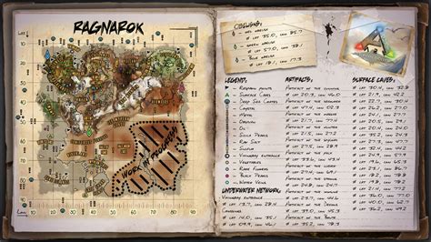 18px this article is about locations of explorer notes, caves, artifacts, and beacons on ragnarok. Ragnarok Map for Ark Survival Evolved by ElderWraith on ...