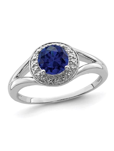 Lab Created Blue Sapphire Ring 23 Carat Ctw In Sterling Silver