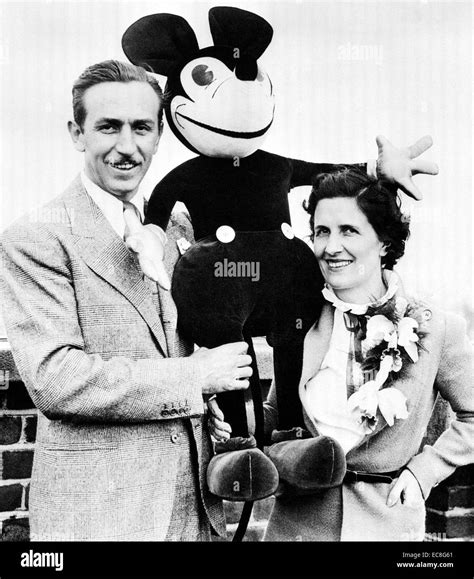 Walt Disney And His Wife Lillian 1935 Disney Images W