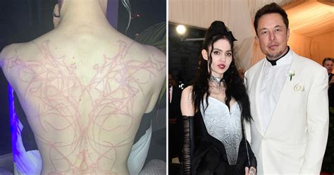 Elon Musks Girlfriend Grimes Shows Off Her Alien Scars Tattoos