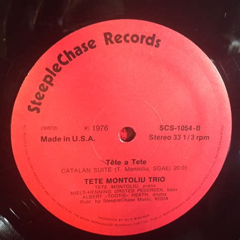 Tete Montoliu Trio Tete À Tete Used Vinyl High Fidelity Vinyl Records And Hi Fi Equipment