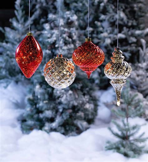 Indooroutdoor Shatterproof Holiday Lighted Hanging Ornament Vintage