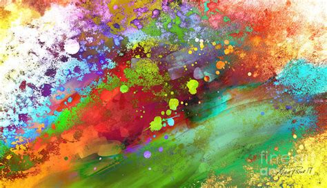 Color Explosion Abstract Art Poster By Ann Powell