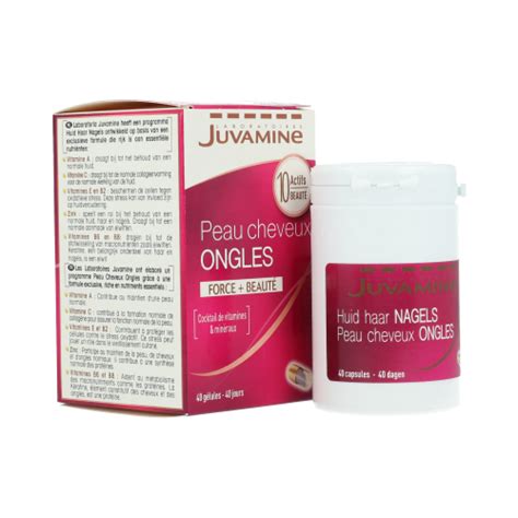 Juvamine Peau Cheveux Ongles 40 Gélules Pharmamarket