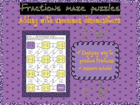 How to add fractions with unlike denominators with examples from k5 learning. Adding fractions with uncommon denominators mazes | Teaching Resources