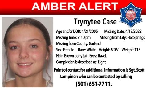 Update Arkansas Amber Alert Deactivated For 17 Year Old Trynytee Case Local News