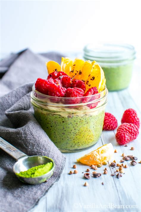 Matcha Chia Pudding Vanilla And Bean