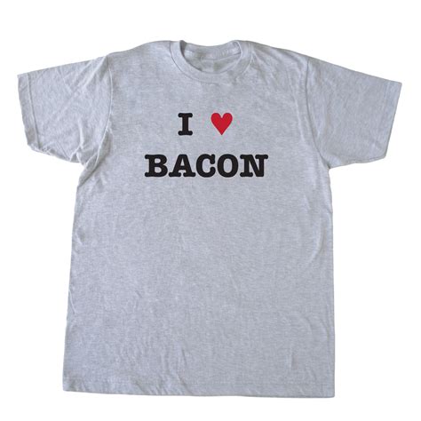 I Heart Love Bacon Mens T Shirt
