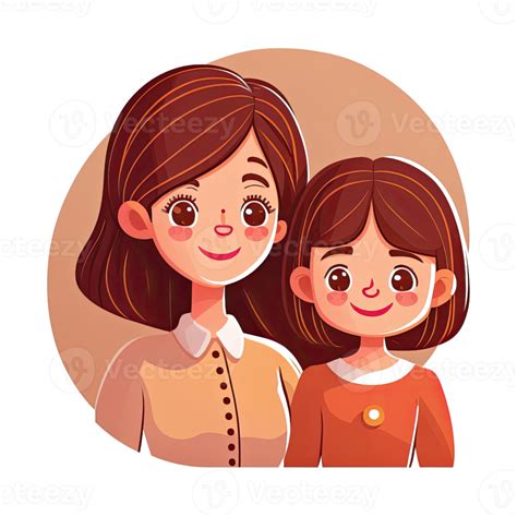 Mother And Daughter Cartoon 22918436 Png