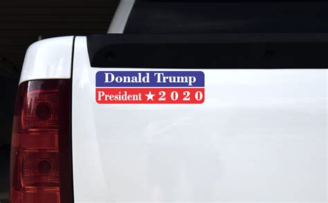 10in X 3in Donald Trump President 2020 Bumper Sticker Stickertalk