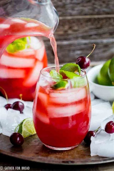 Homemade Cherry Limeade Easy Summer Drink Recipe With