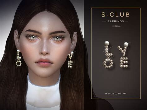 The Sims Resource S Club Ts4 Ll Earrings 2021023