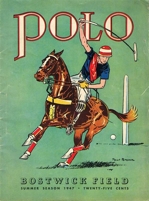 Polo Bostwick Field Summer Season 1947 W Paul Brown Cover Art Horse