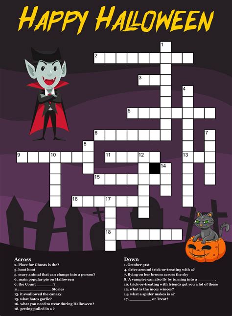 5 Best Images Of Halloween Crossword Puzzles Printable Easy Halloween