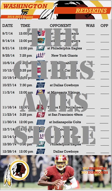 Nfl Printable Team Schedules