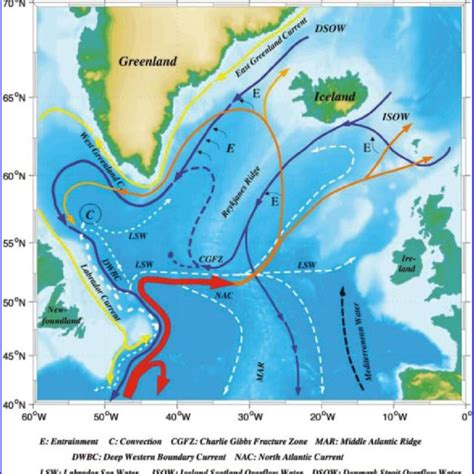 Topographic Map Of The North Atlantic Ocean Source Noaa 2012 The