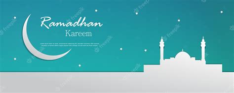 Premium Vector Realistic Ramadhan Horizontal Banner Template With