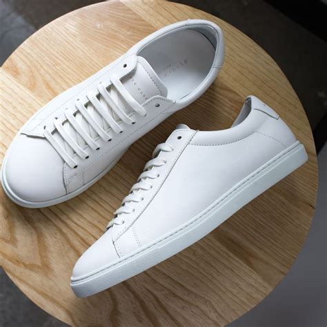 White Low Sneakers Bombinate Leather Sneakers Men White Sneakers