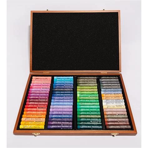 Mungyo Gallery Artists Soft Oil Pastels 72 Colors In Wooden Box