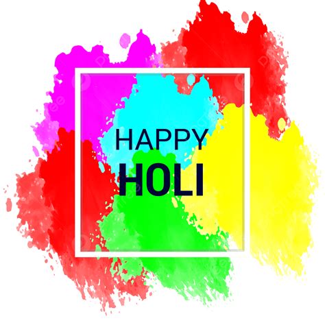 Holi Festival Clipart Vector Watercolor Flat Holi Festival Design With