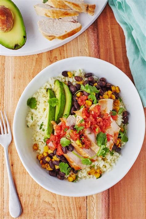 You'll slash 131 calories and 19 grams carbohydrate when you trade in your brown rice for finely chopped cauliflower in this healthy. Easy Cauliflower Rice Burrito Bowls | Recipe | Healthy ...