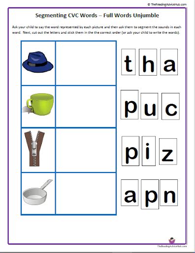 Kindergarten Segmenting Worksheet Phonemes Worksheets