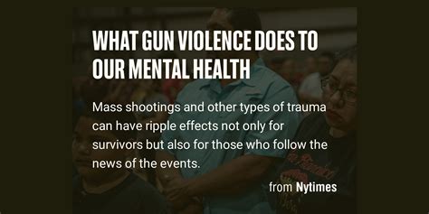 What Gun Violence Does To Our Mental Health Briefly