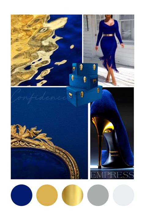 Royal Blue And Gold Branding Mood Board For Logo Concepts Gold