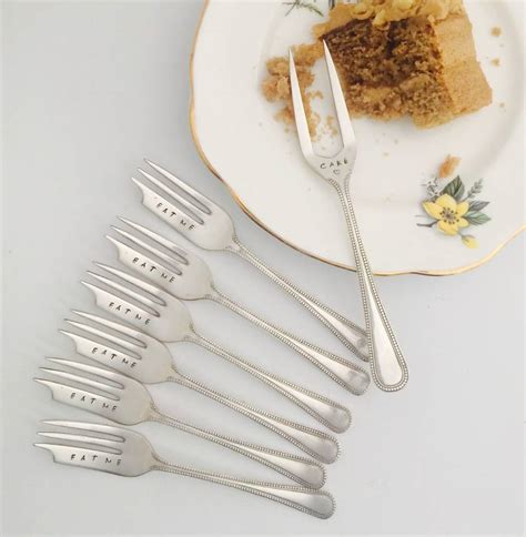 Silverplated Cake Fork Set By Vintage Candy