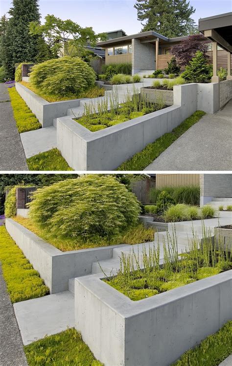 10 Excellent Examples Of Built In Concrete Planters Contemporist