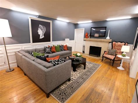 Transitional Gray Living Room With Gray Sectional Living Room Grey