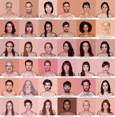 Pantone Skin Color Spectrum Humanae By Angelica Dass Skin Color Palette Skin Color Chart