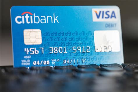 Citibank ® debit card with chip. Citibank Visa Debit Card On A Keyboard Editorial Image - Image of debit, economy: 86717315