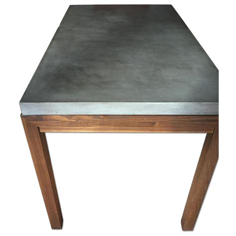 Crate And Barrel Concrete Top Dining Table Aptdeco
