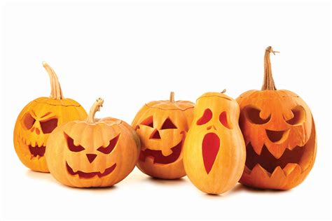 Pumpkin Carving Patterns For Halloween With Different Faces And Eyes