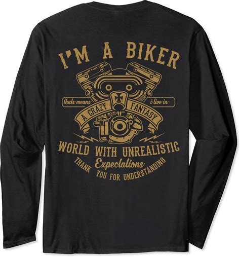 funny motorcycle shirts ts for men and women i m a biker long sleeve t shirt uk