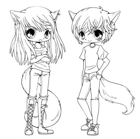 Anime Fox Girl Cute Coloring Pages Coloring Home