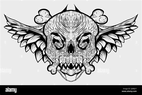 Skull With Wings Tattoos