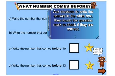 A Fun Iwb Lesson To Help Students Recall What Number Comes Before A